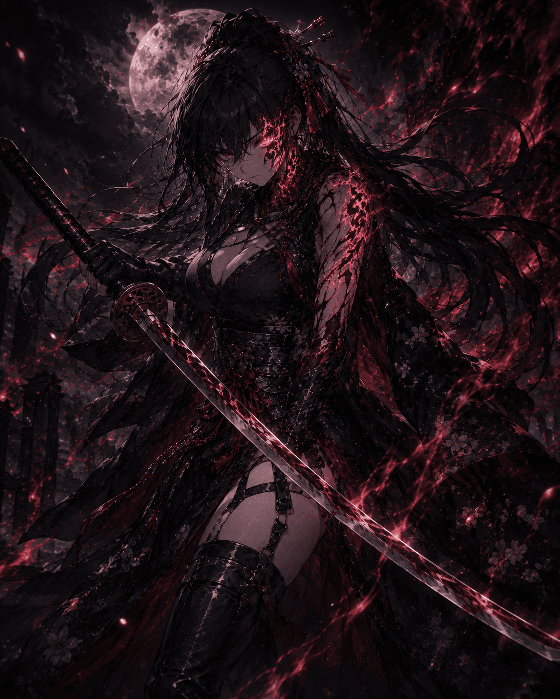 Tsukihana Kurogane, Crimson Awakening · Transformed Form
